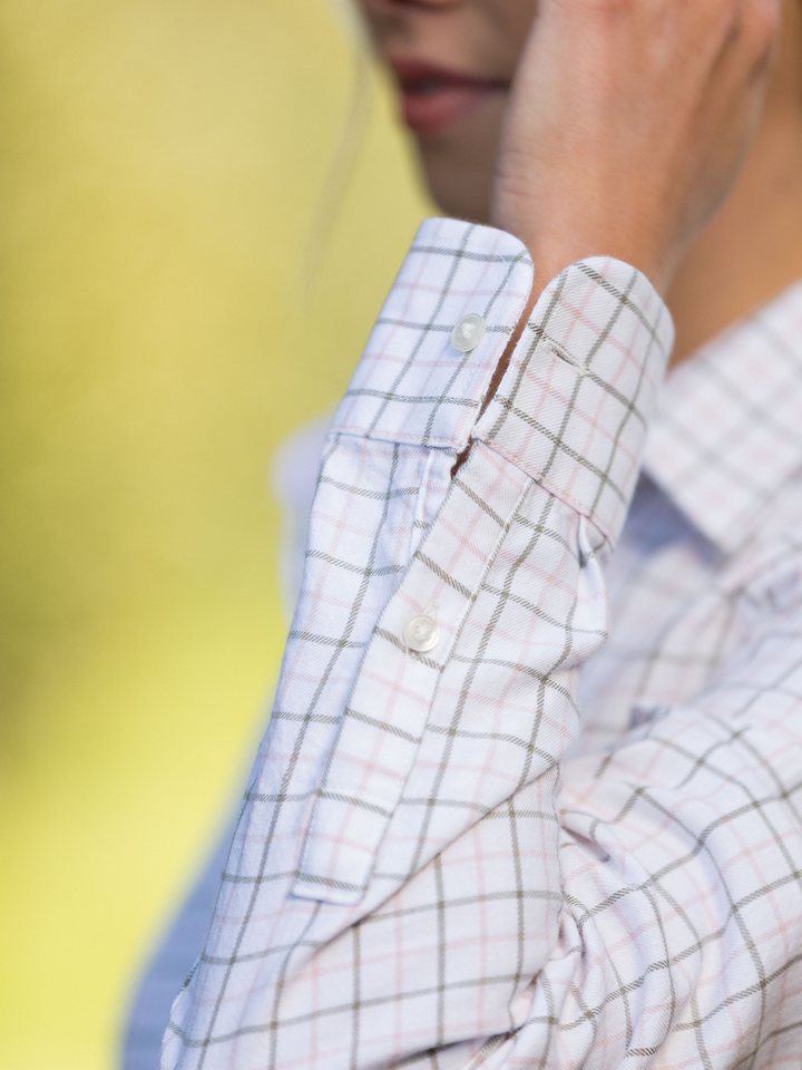 Widdicombe Women's Tattersall Shirt - Olive and Pink