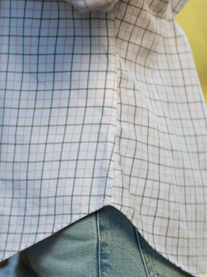 Widdicombe Women's Tattersall Shirt - Olive and Pink