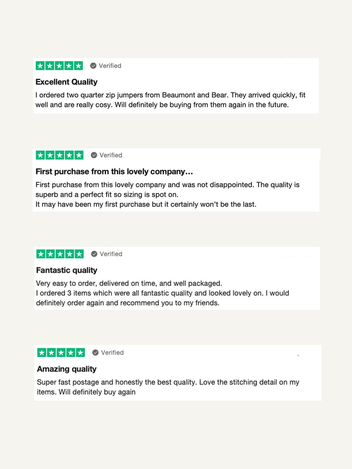 Image of four different five star Trustpilot reviews.