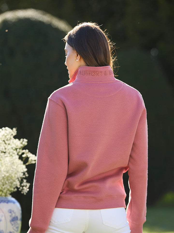 Tuckenhay Limited Edition Unisex Quarter Zip - Antique Rose