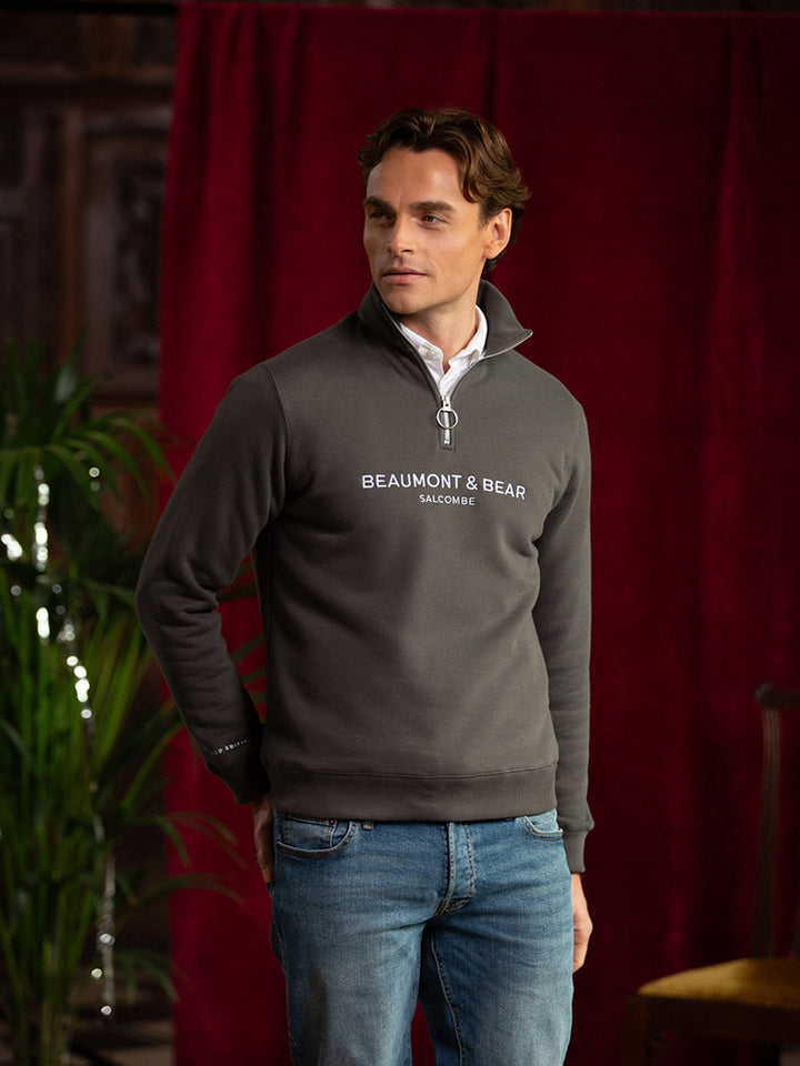Kingswear Limited Edition Unisex Quarter Zip - Charcoal