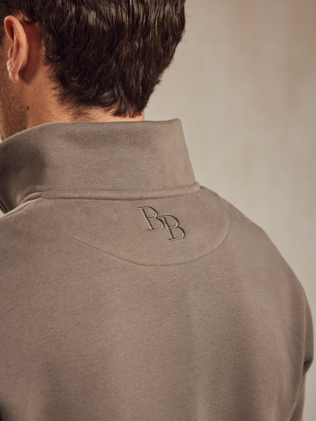 Kingswear Unisex Quarter Zip - Otter - Beaumont &amp; Bear