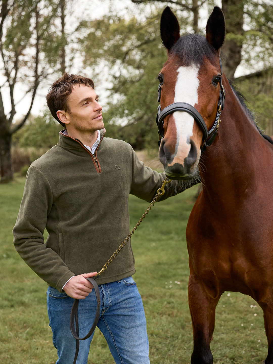 Topsham Unisex Fleece - Khaki - Beaumont &amp; Bear