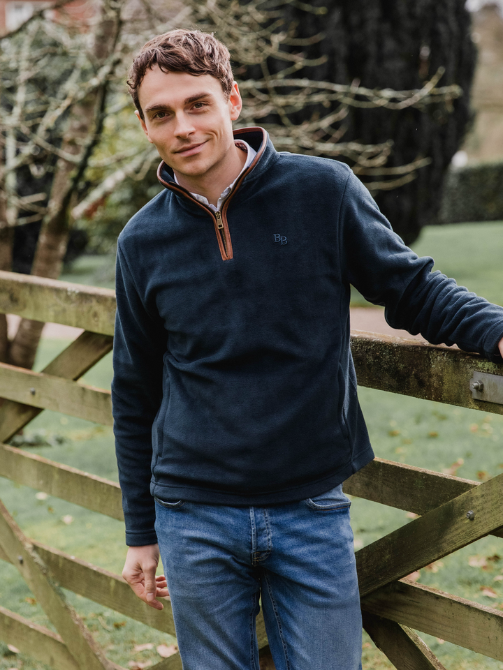 Topsham Unisex Fleece - Navy - Beaumont &amp; Bear