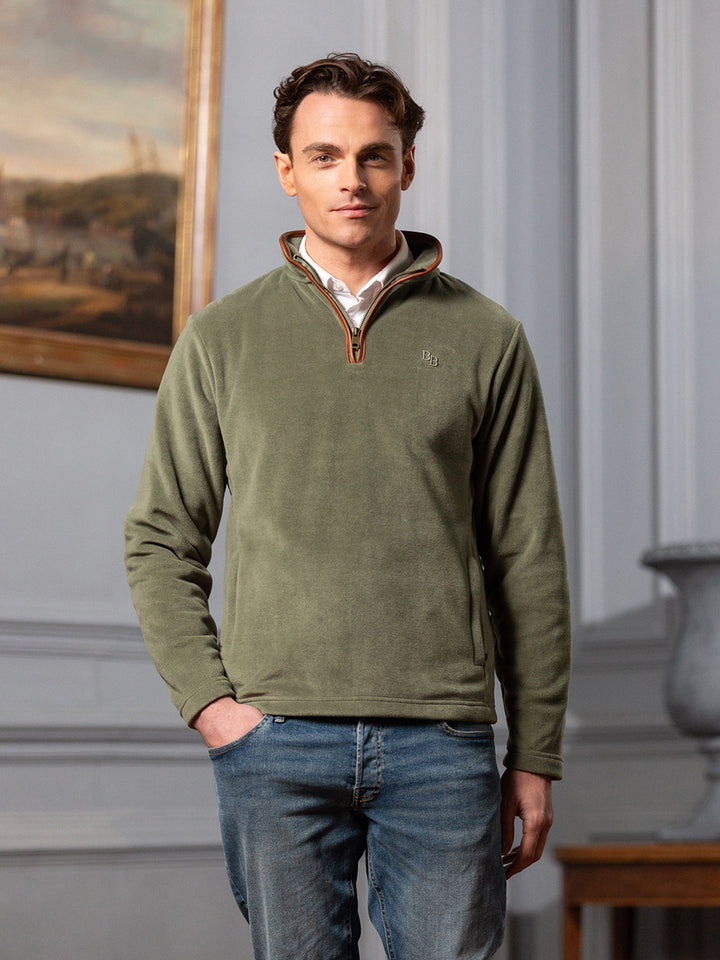 Topsham Unisex Fleece - Sage - Beaumont &amp; Bear