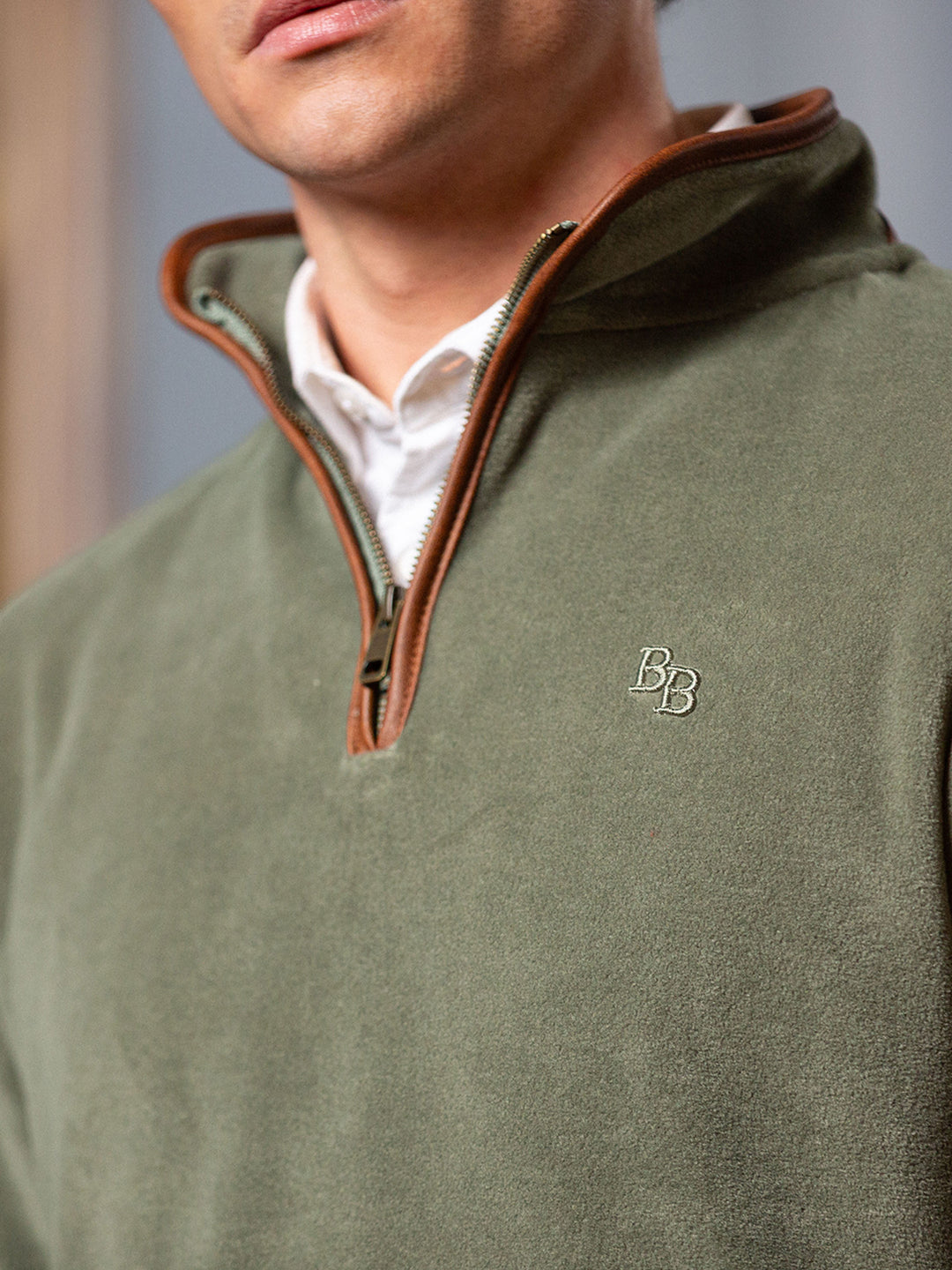Topsham Unisex Fleece - Sage - Beaumont &amp; Bear