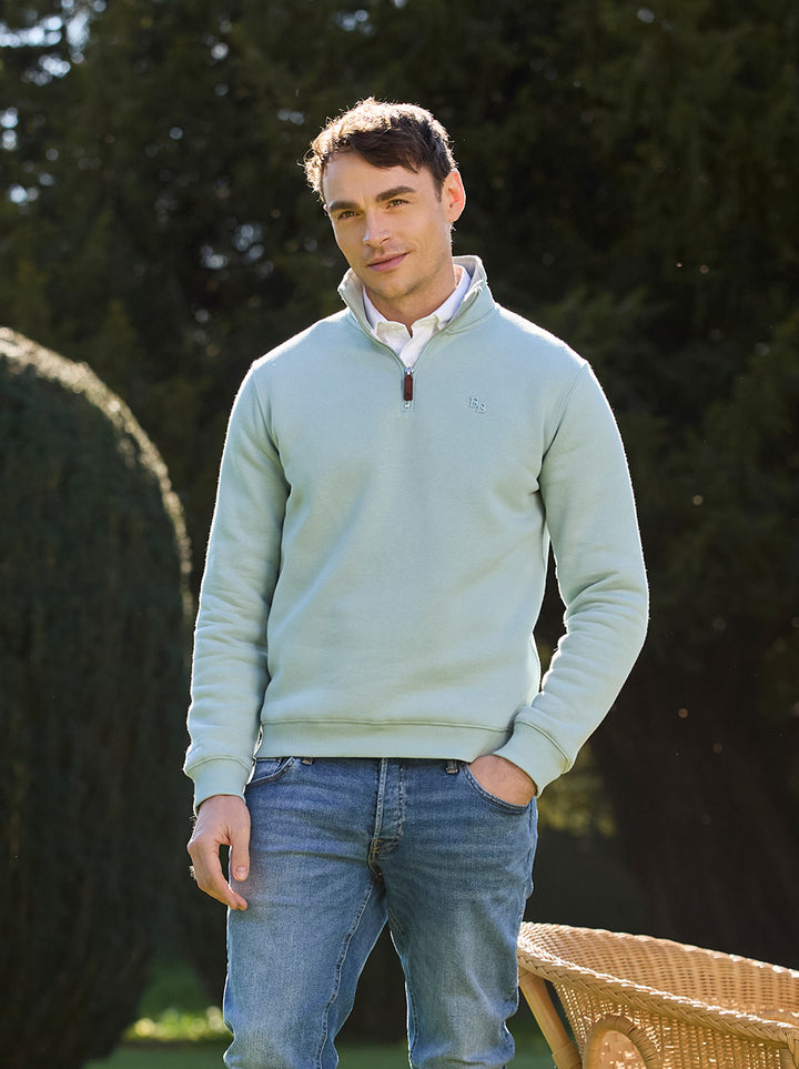 Tuckenhay Limited Edition Unisex Quarter Zip - Duck Egg