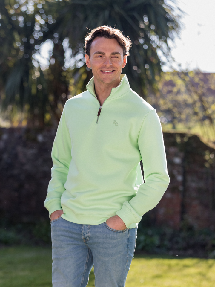 Tuckenhay Unisex Quarter Zip - Mint