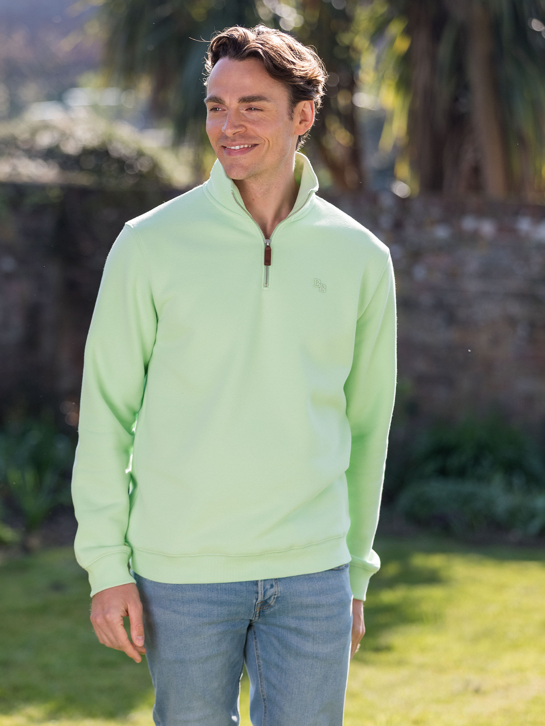 Tuckenhay Unisex Quarter Zip - Mint