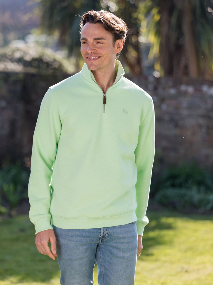 Tuckenhay Unisex Quarter Zip - Mint