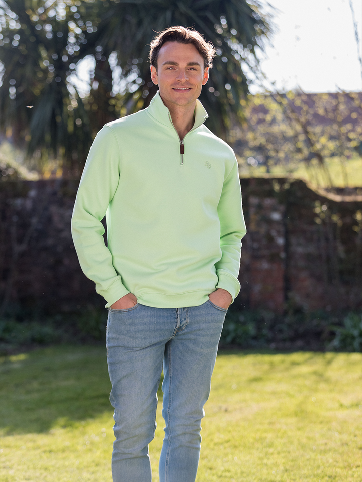 Tuckenhay Unisex Quarter Zip - Mint