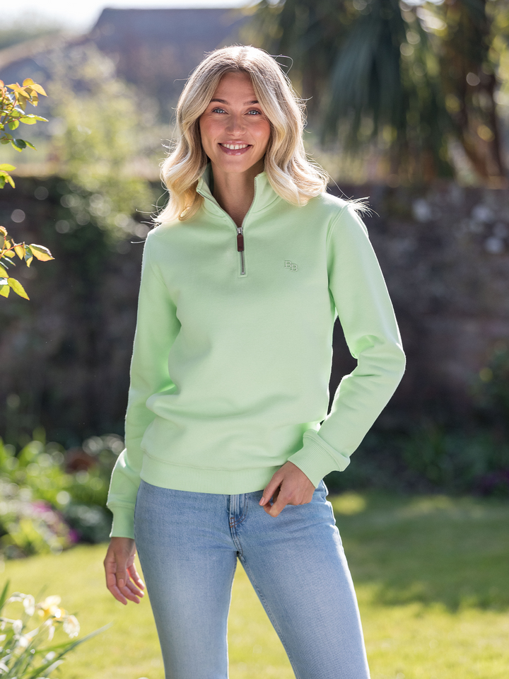Tuckenhay Unisex Quarter Zip - Mint