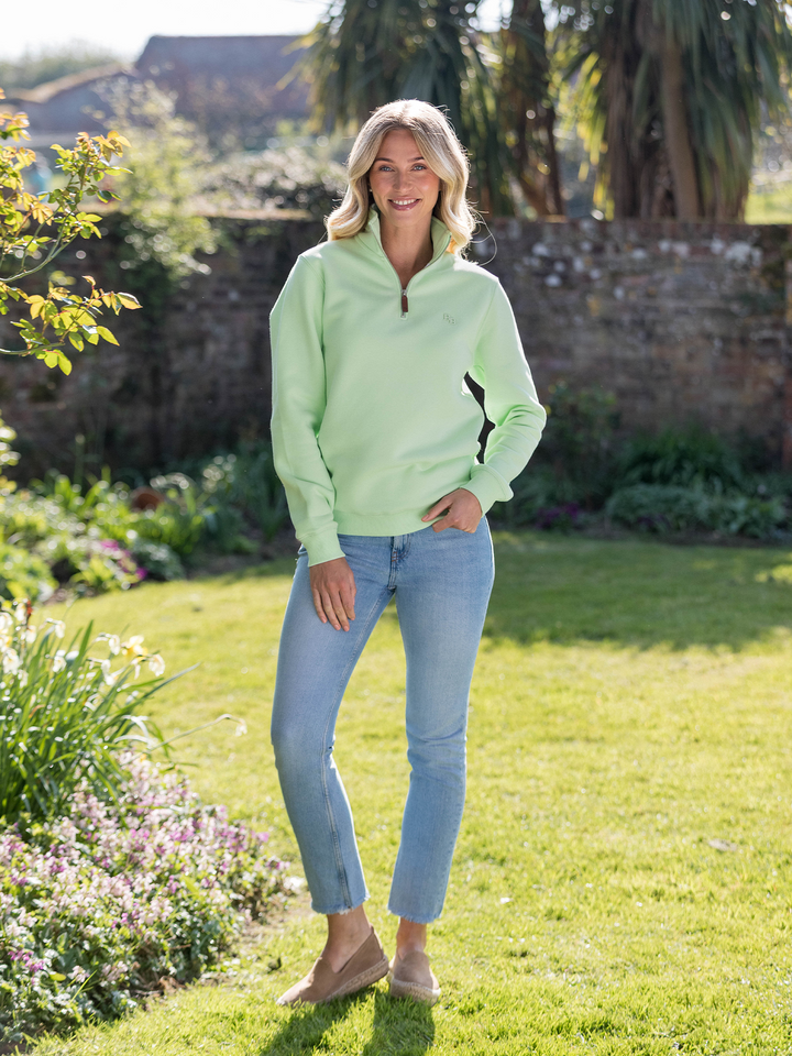 Tuckenhay Unisex Quarter Zip - Mint