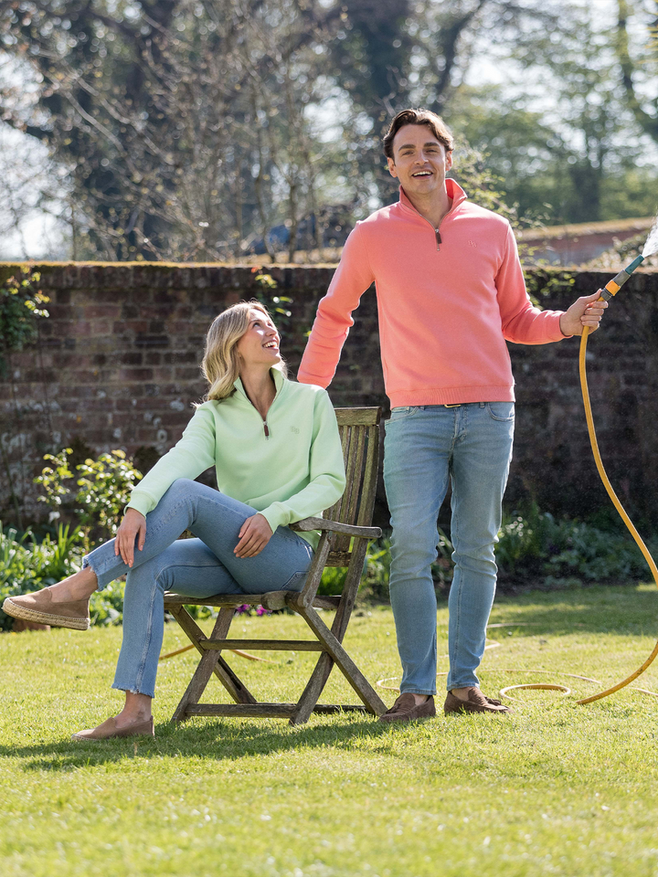 Tuckenhay Unisex Quarter Zip - Mint