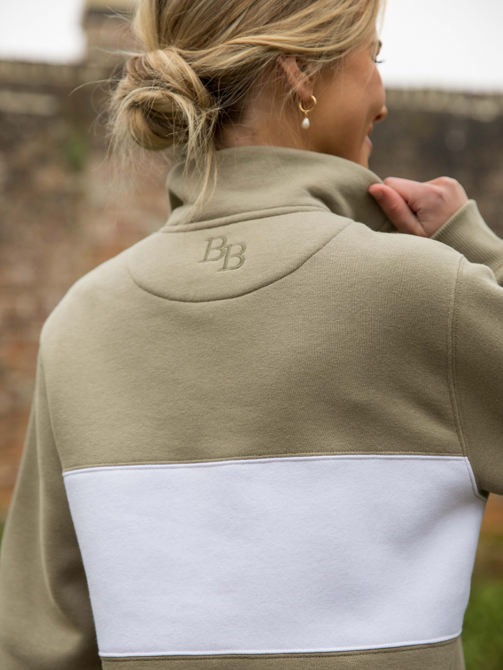 Cliff Road Unisex Quarter Zip - Olive