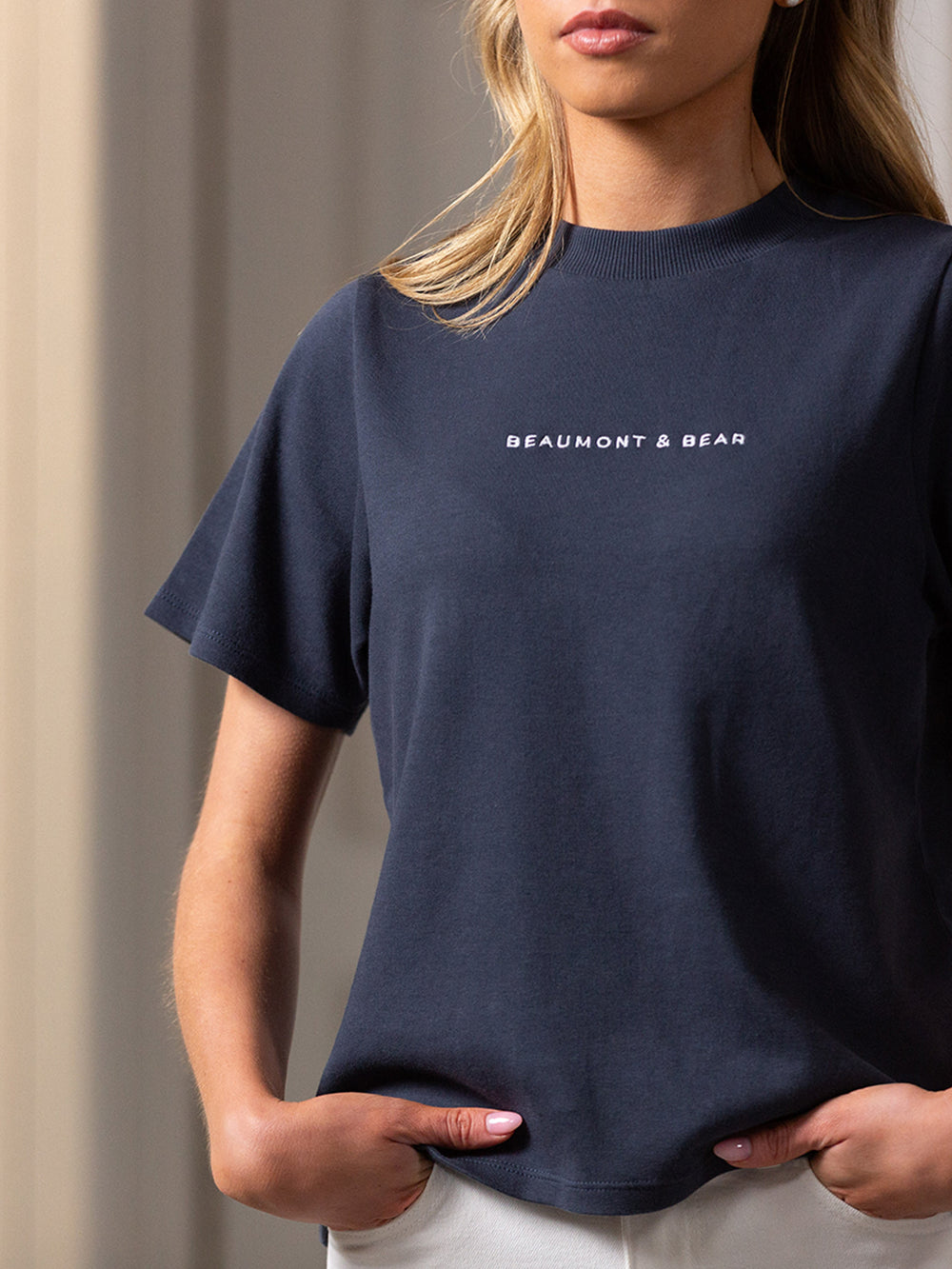 Sidbury Women's T-Shirt - Washed Navy - Beaumont & Bear