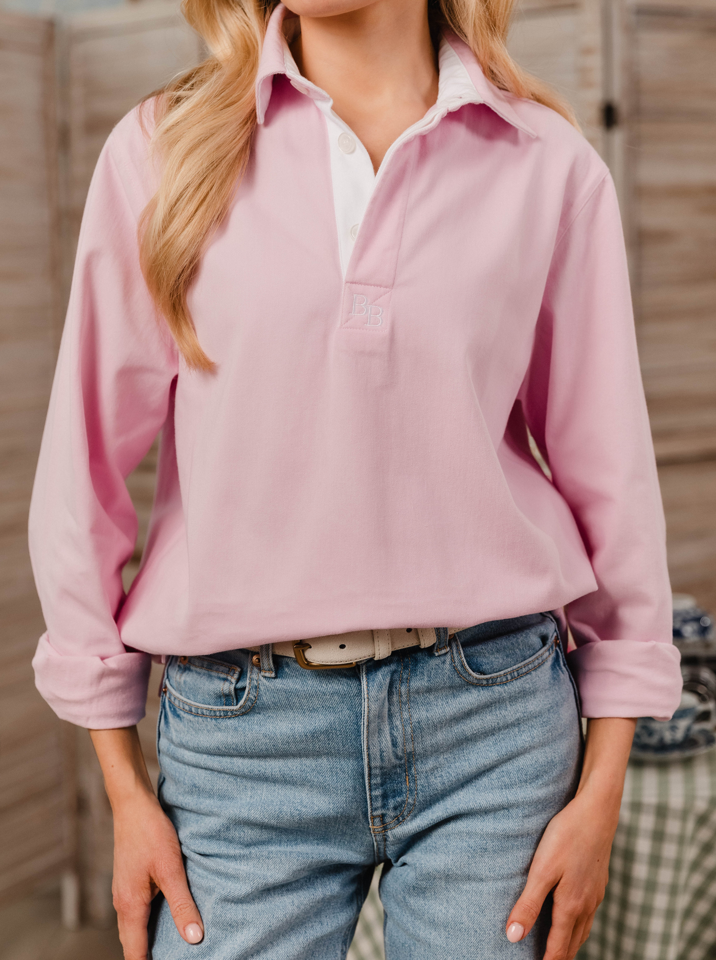 Sunny Cove Unisex Deck Shirt - Pink