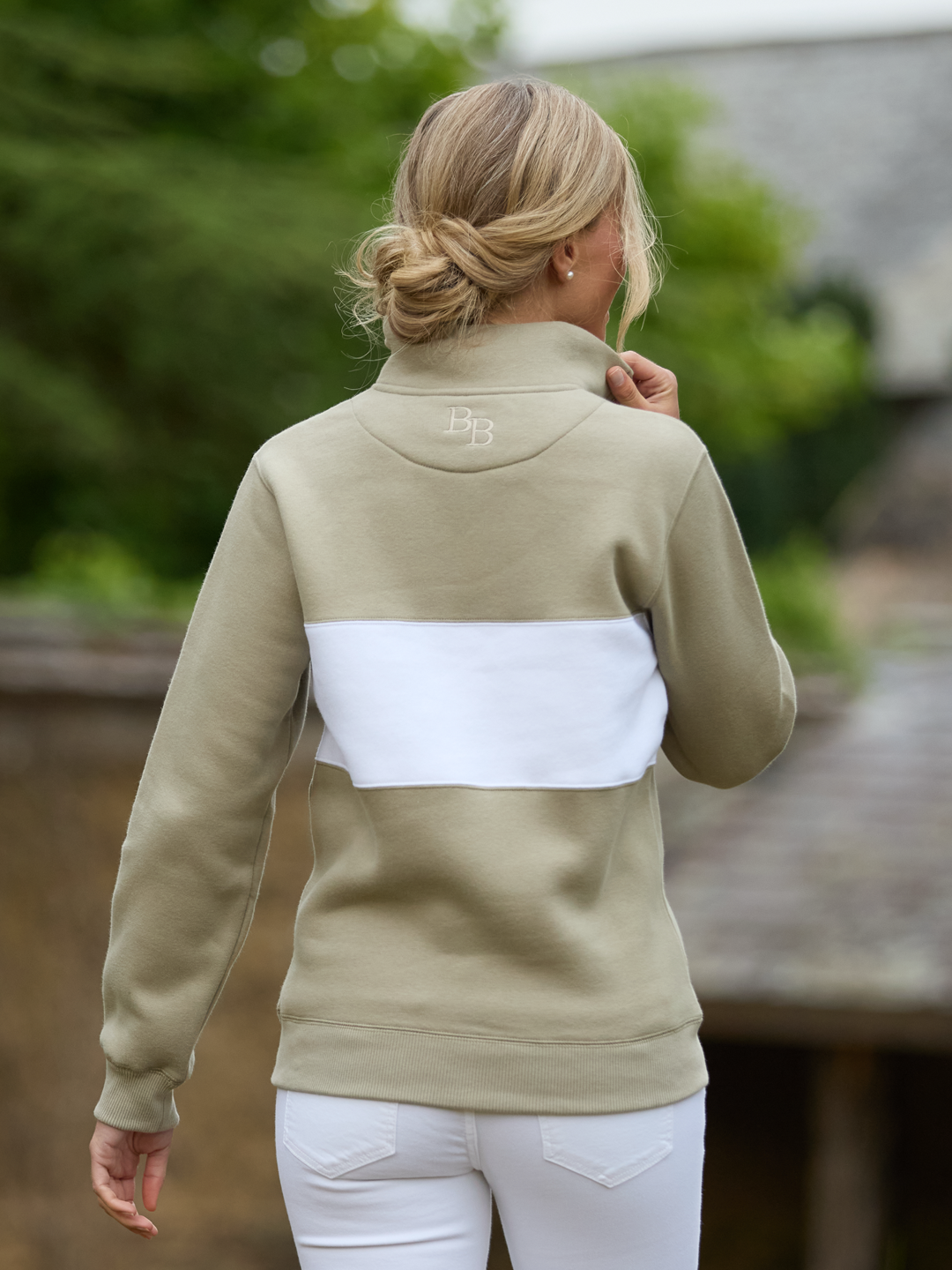 Cliff Road Unisex Quarter Zip - Olive - Beaumont &amp; Bear