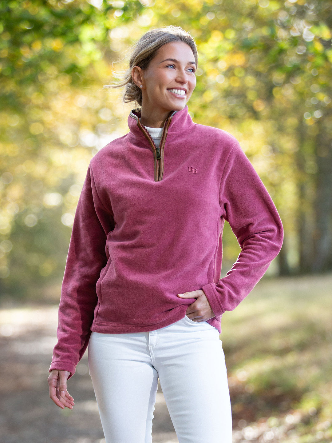 Topsham Unisex Fleece - Rhubarb - Beaumont & Bear