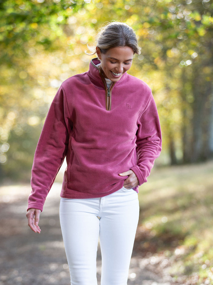 Topsham Unisex Fleece - Rhubarb - Beaumont &amp; Bear