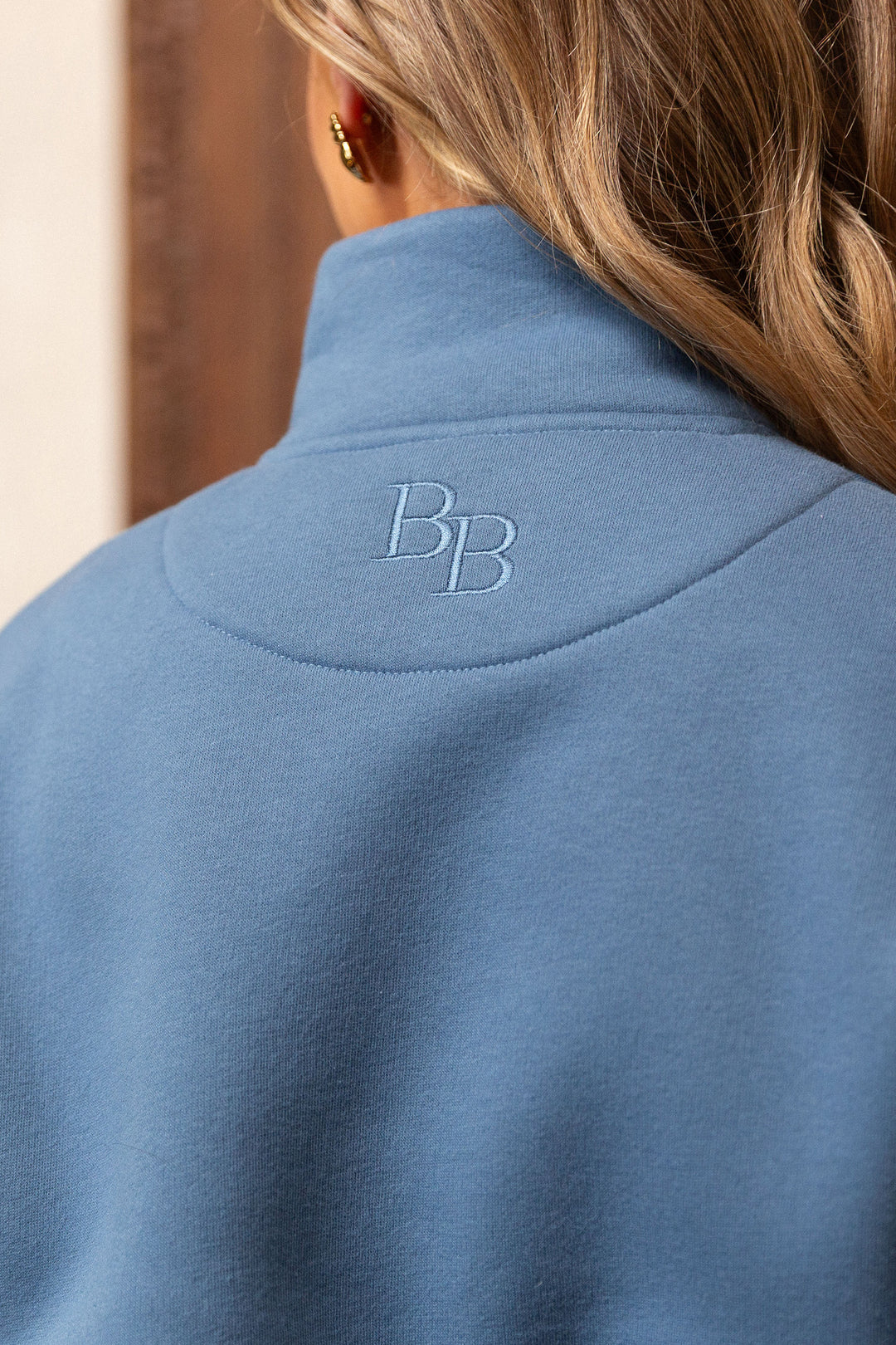 Kingswear Unisex Quarter Zip - Vintage Blue - Beaumont &amp; Bear