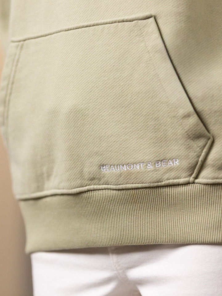 Landscove Women’s Pocketed Quarter Zip – Moss Green - Beaumont &amp; Bear