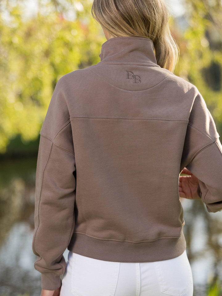 Landscove Women’s Pocketed Quarter Zip – Otter - Beaumont &amp; Bear