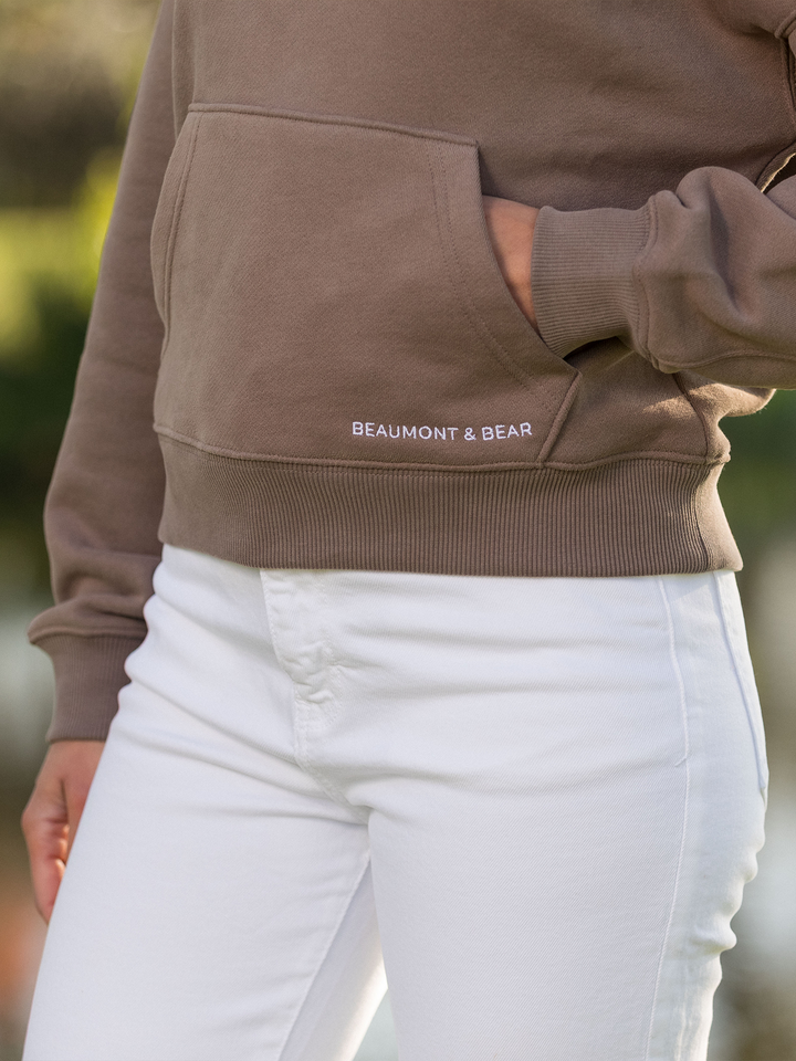 Landscove Women’s Pocketed Quarter Zip – Otter - Beaumont &amp; Bear
