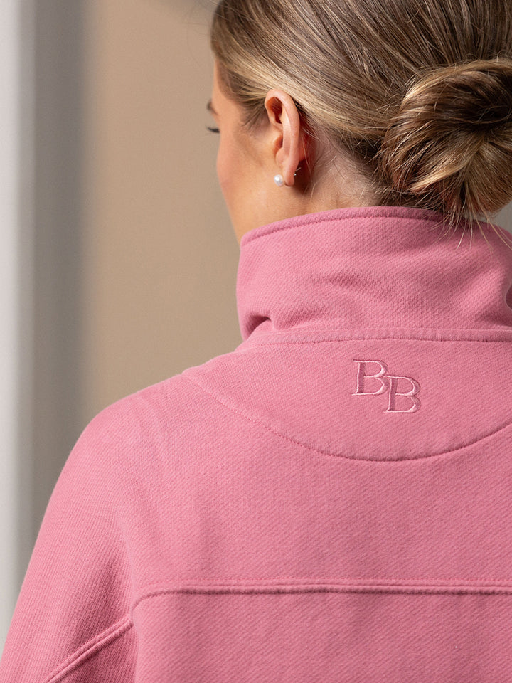 Landscove Women’s Pocketed Quarter Zip – Vintage Rhubarb - Beaumont &amp; Bear