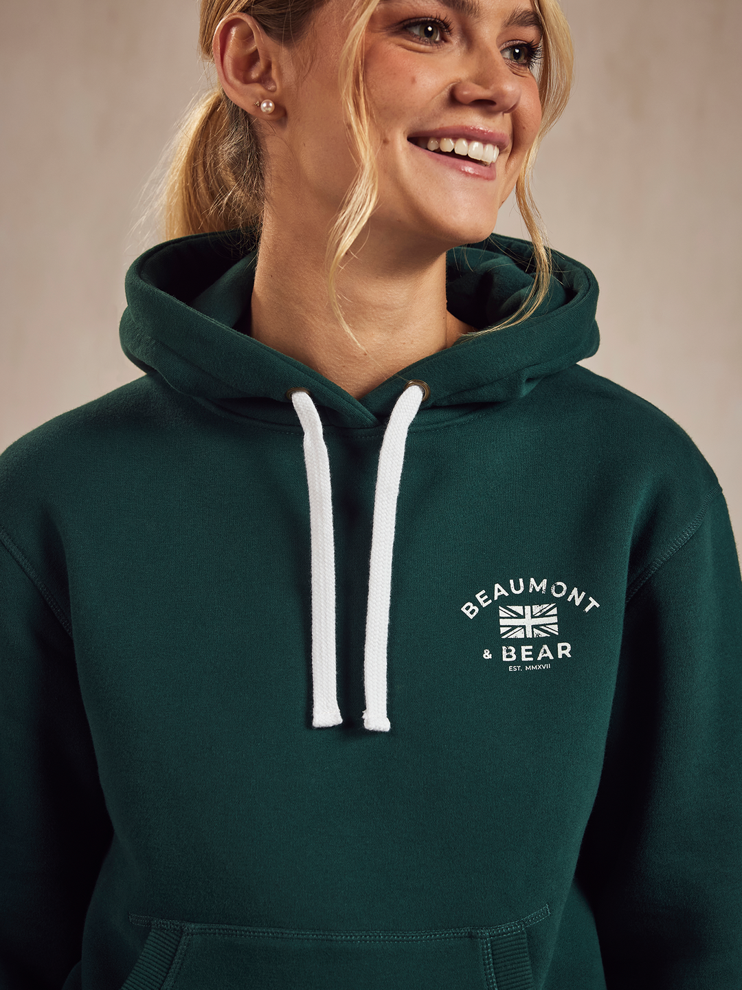 North Sands Unisex Hoodie - Green - Beaumont &amp; Bear