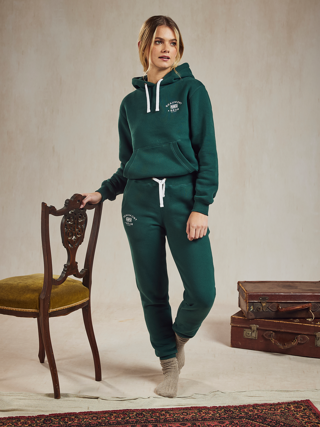 North Sands Unisex Hoodie - Green - Beaumont &amp; Bear