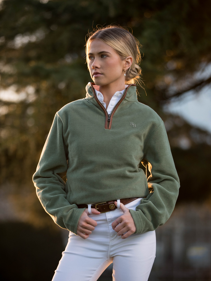 Topsham Unisex Fleece - Sage - Beaumont &amp; Bear