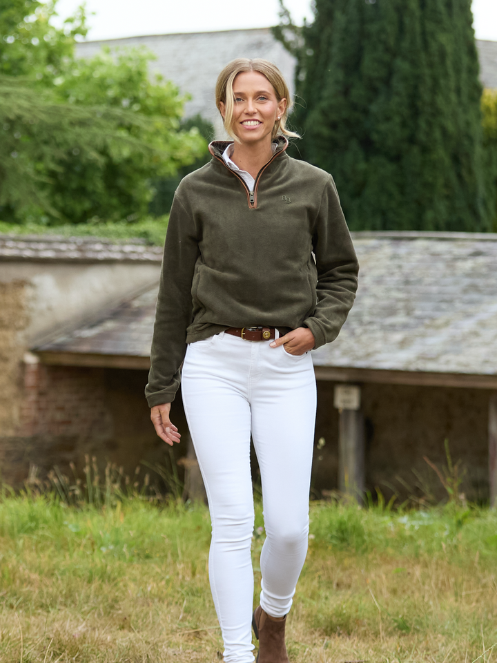 Topsham Unisex Fleece - Khaki - Beaumont &amp; Bear