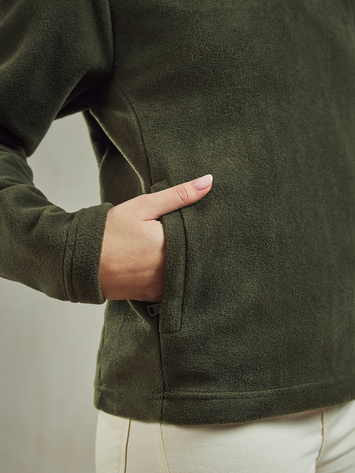 Topsham Unisex Fleece - Khaki - Beaumont &amp; Bear