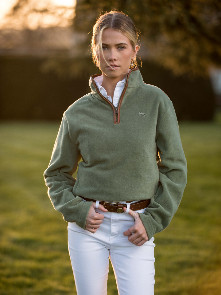 Topsham Unisex Fleece - Sage - Beaumont &amp; Bear