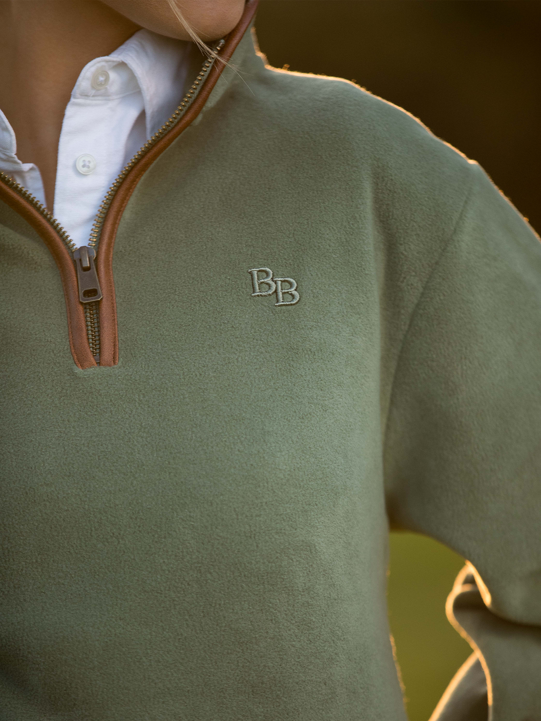 Topsham Unisex Fleece - Sage - Beaumont &amp; Bear