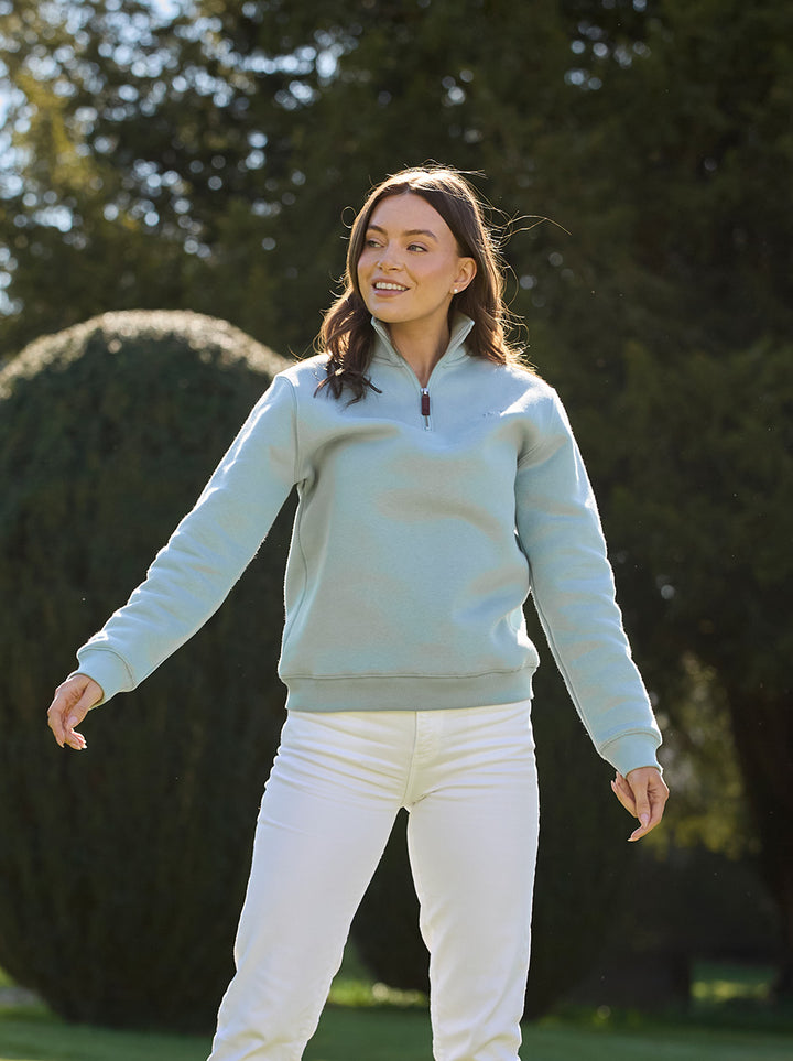 Tuckenhay Limited Edition Unisex Quarter Zip - Duck Egg