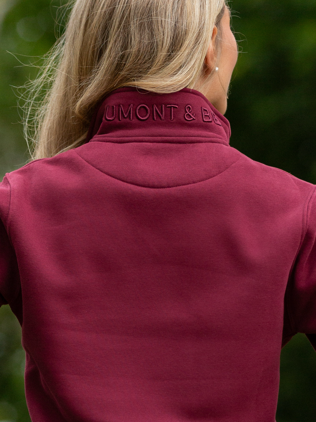 Tuckenhay Unisex Quarter Zip - Port - Beaumont &amp; Bear