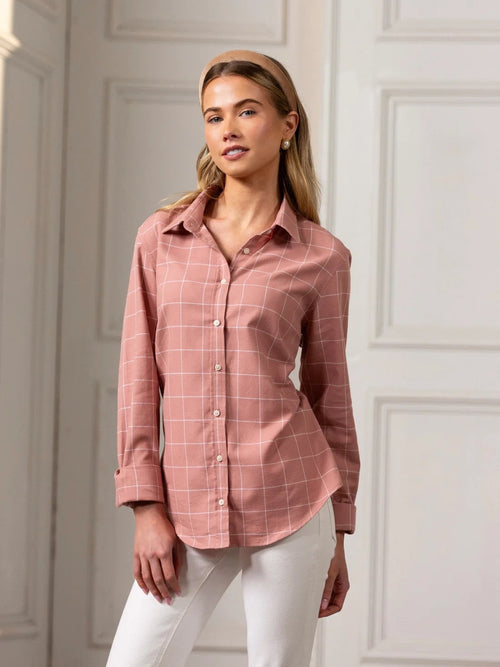 Woodford Women's Check Shirt - Antique Pink