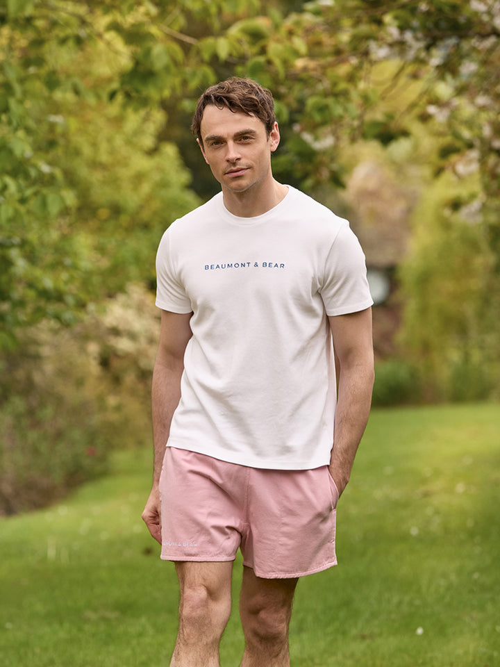 Sunny Cove Unisex Rugby Shorts - Dusty Pink