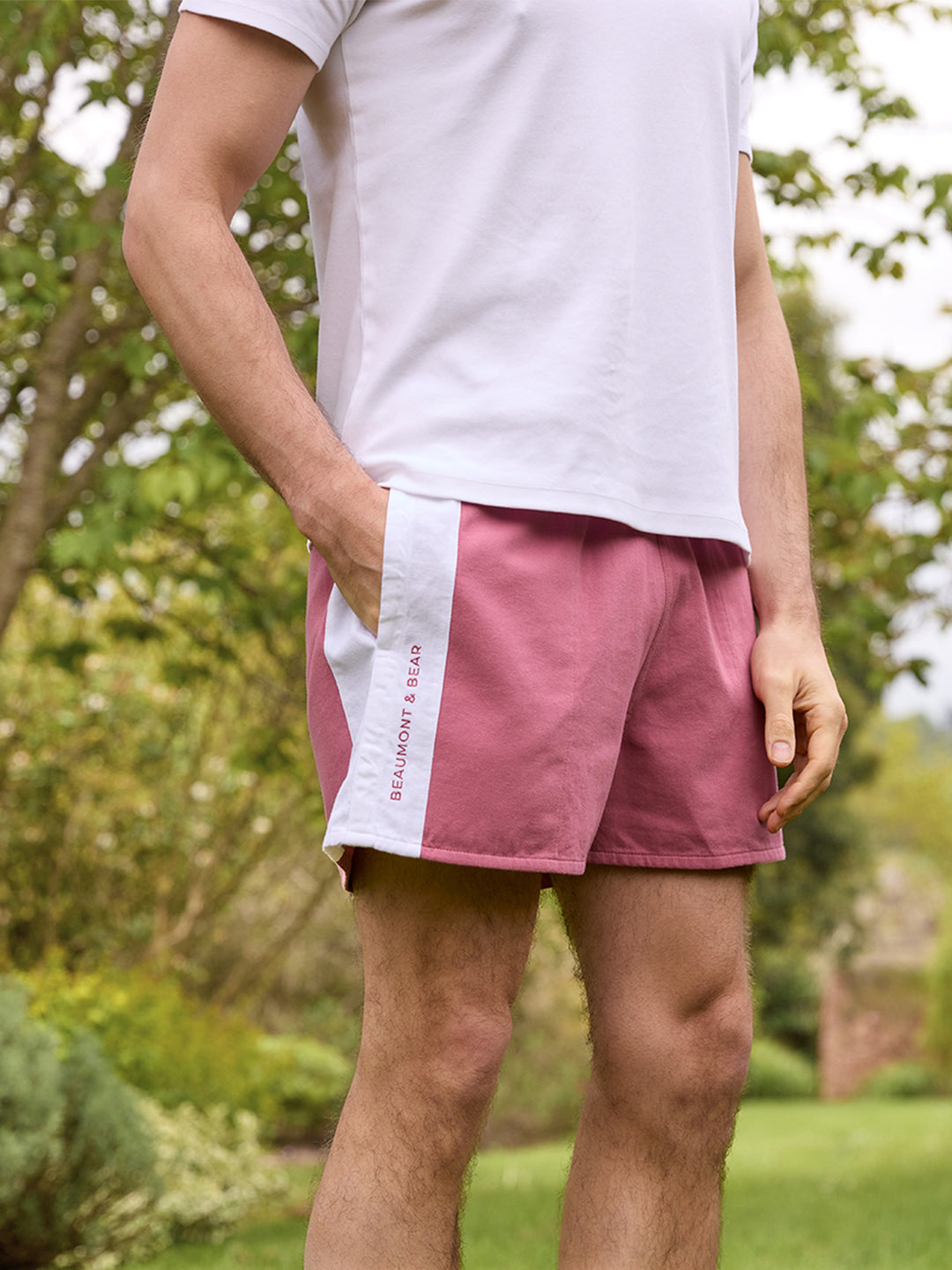 Burlestone Unisex Rugby Shorts - Vintage Rhubarb