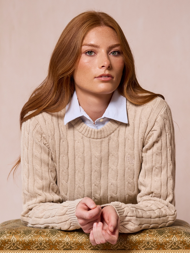 Escot Cable Knit Jumper - Malt