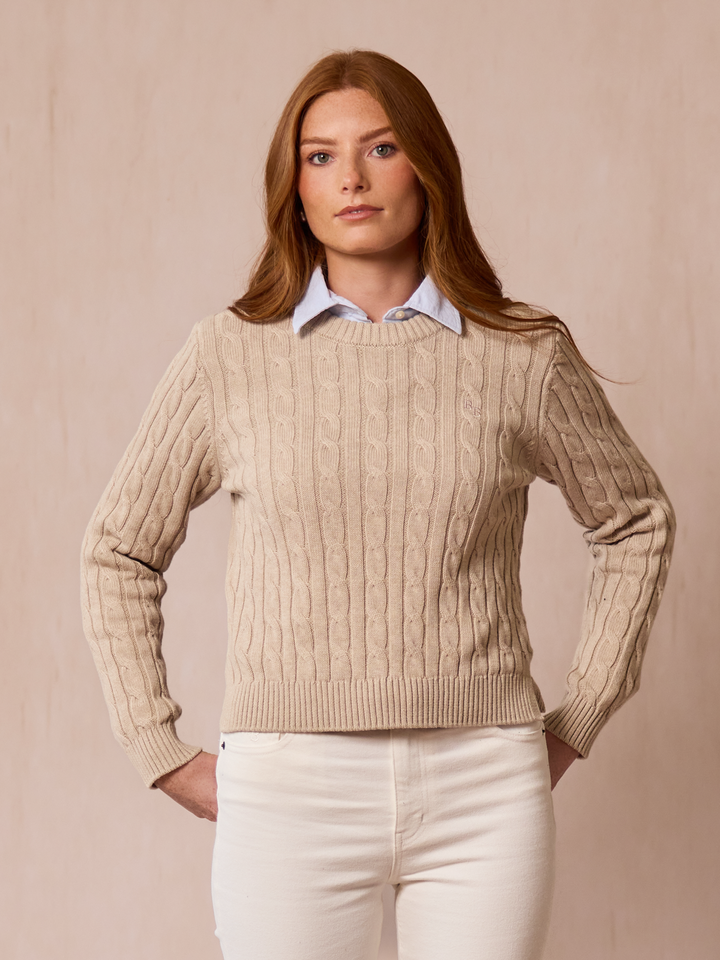 Escot Cable Knit Jumper - Malt