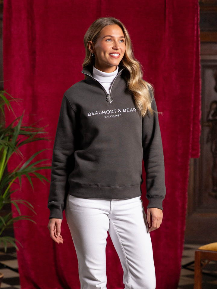 Kingswear Limited Edition Unisex Quarter Zip - Charcoal