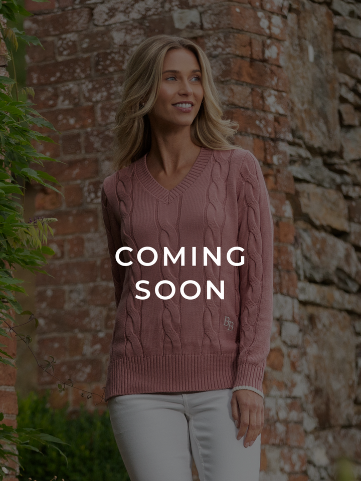 Collaton Women's Cable Knitted Jumper - Dusty Pink