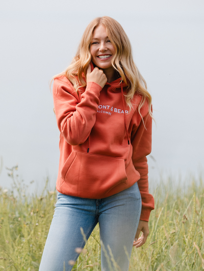 Hope Cove Unisex Hoodie - Burnt Orange