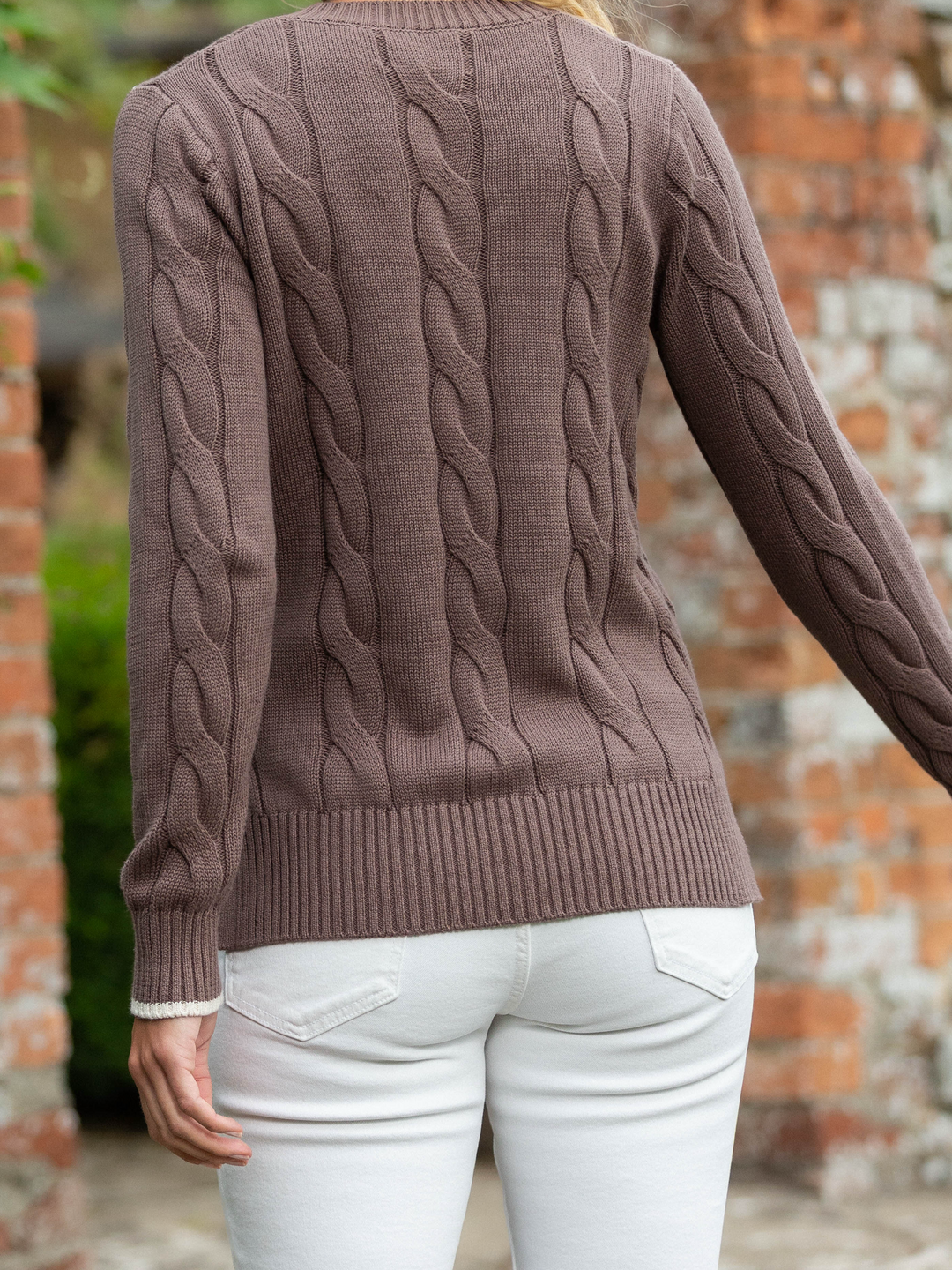 Collaton Women's Cable Knitted Jumper - Otter