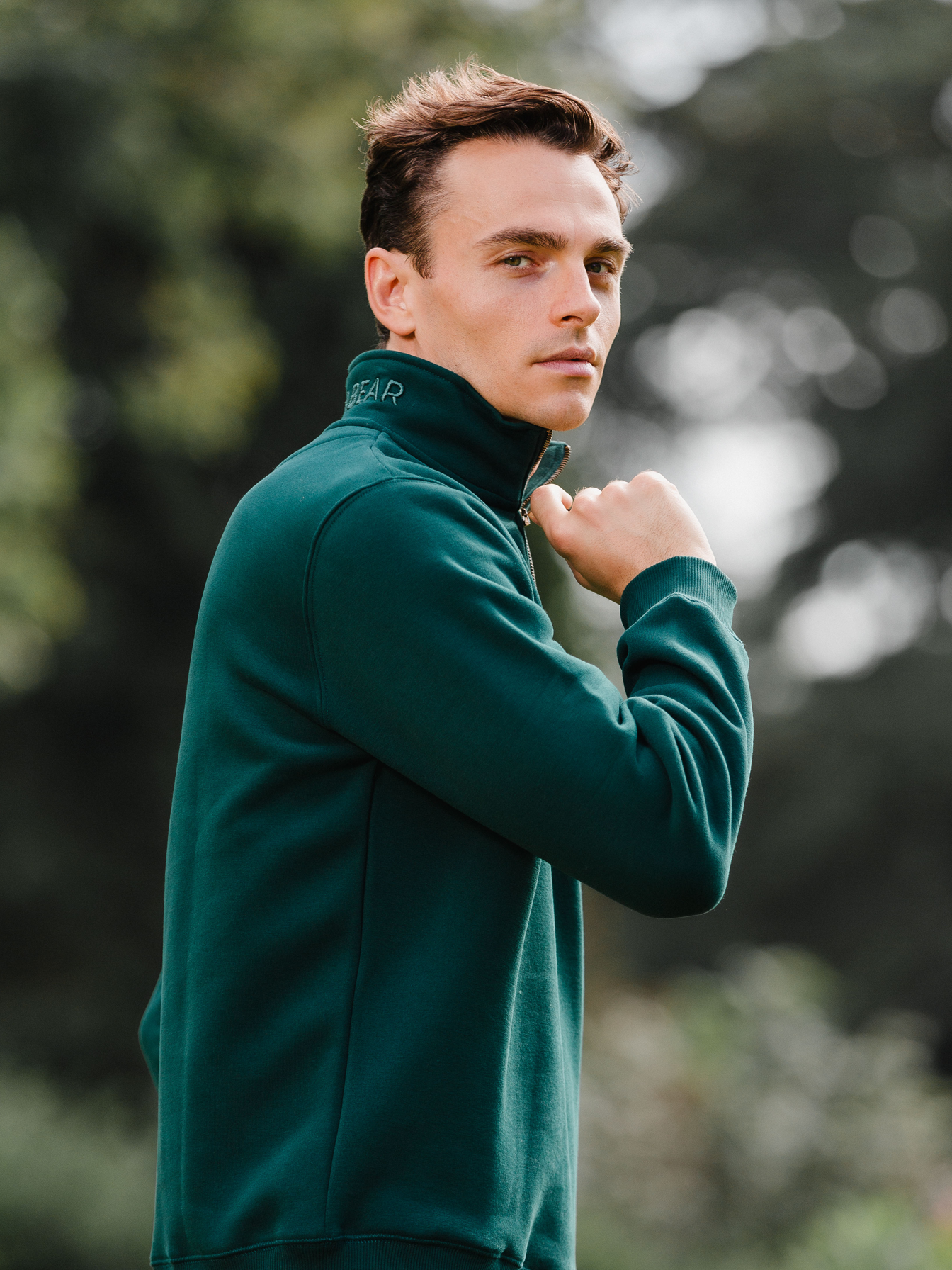 Tuckenhay Unisex Quarter Zip - Green