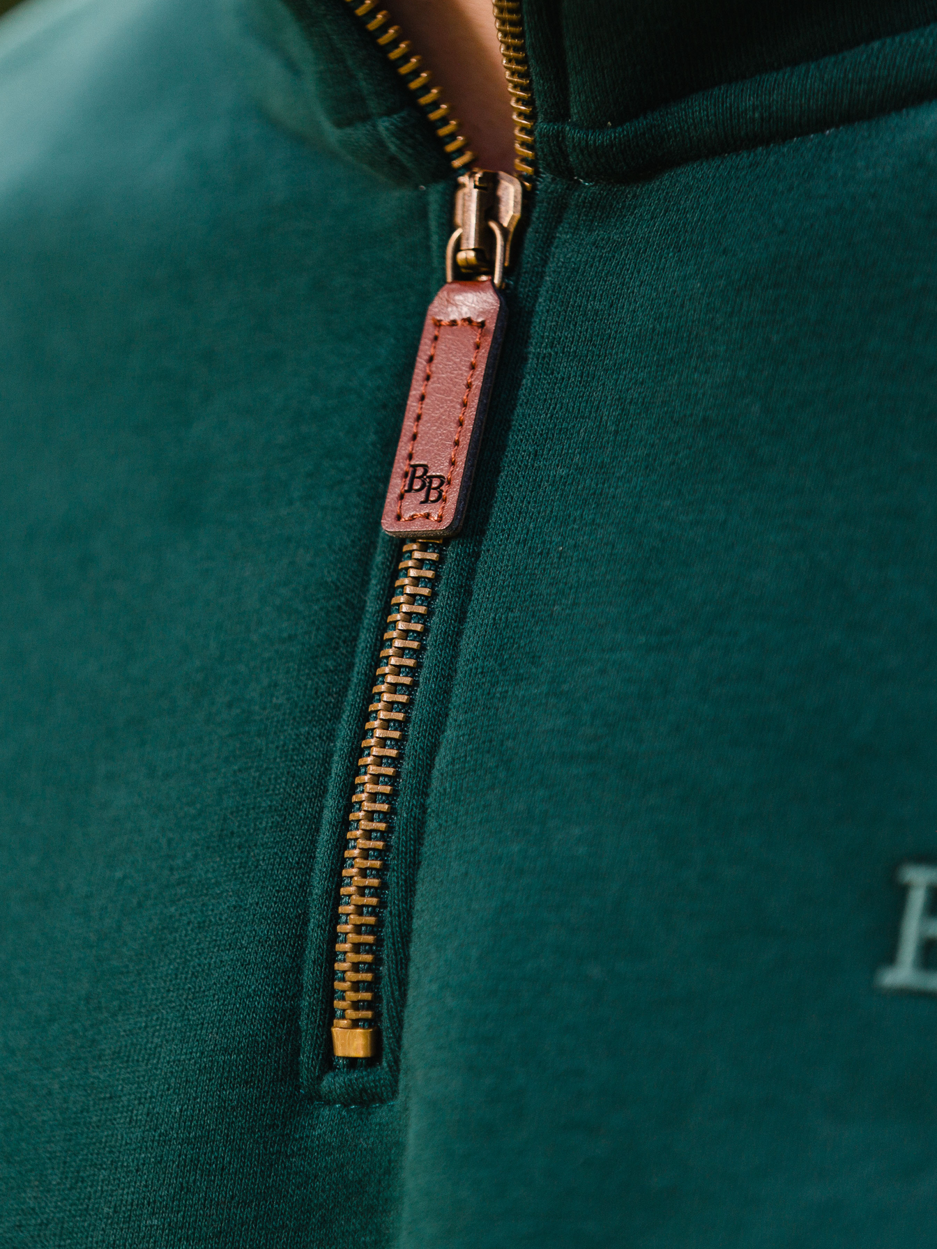 Tuckenhay Unisex Quarter Zip - Green