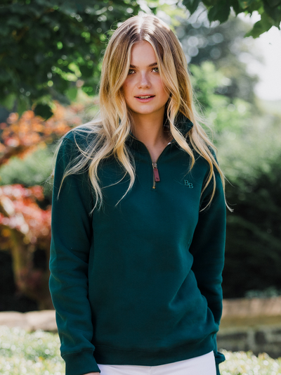 Tuckenhay Unisex Quarter Zip - Green